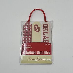 OU University of Oklahoma 3 Fashion Nail Files Team Spirit Sooners New